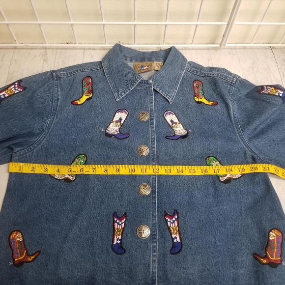 Don't Mess With Texas Blue Denim Boot Jacket - Lrg - Picture 4 of 7